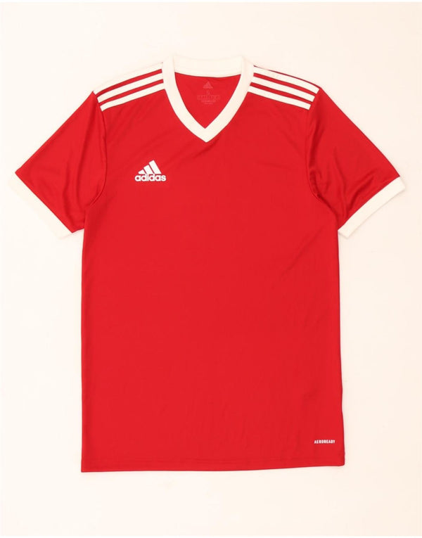 Adidas Mens Aeroready Camiseta Top Pequeno Poliéster Vermelho