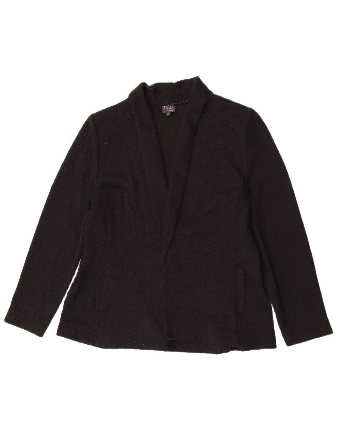 Marks & Spencer Offene Damen-Blazerjacke UK 20 2XL Schwarz Polyester