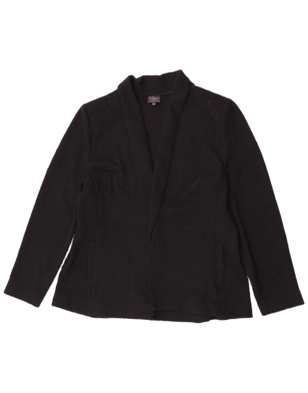 Marks & Spencer Womens Open Blazer Jacket UK 20 2XL Black Polyester