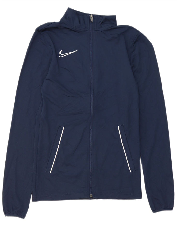 NIKE Mens Dri Fit Tracksuit Top Jacket XS Navy Blue