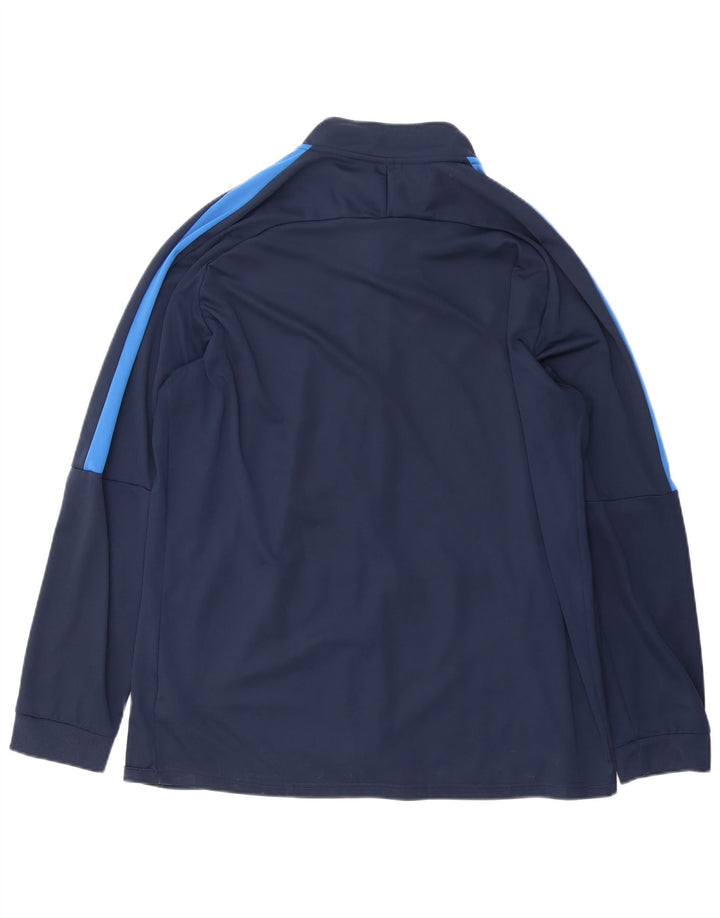 Nike Mens Dri Fit Tracksuit Top Jacket 2XL Navy Blue Colourblock Polyester