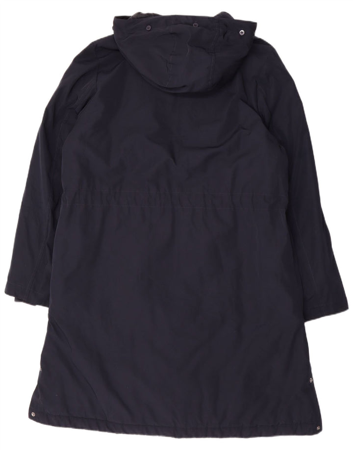 Cappotto giacca a vento con cappuccio da donna Marks & Spencer UK 14 medio blu navy