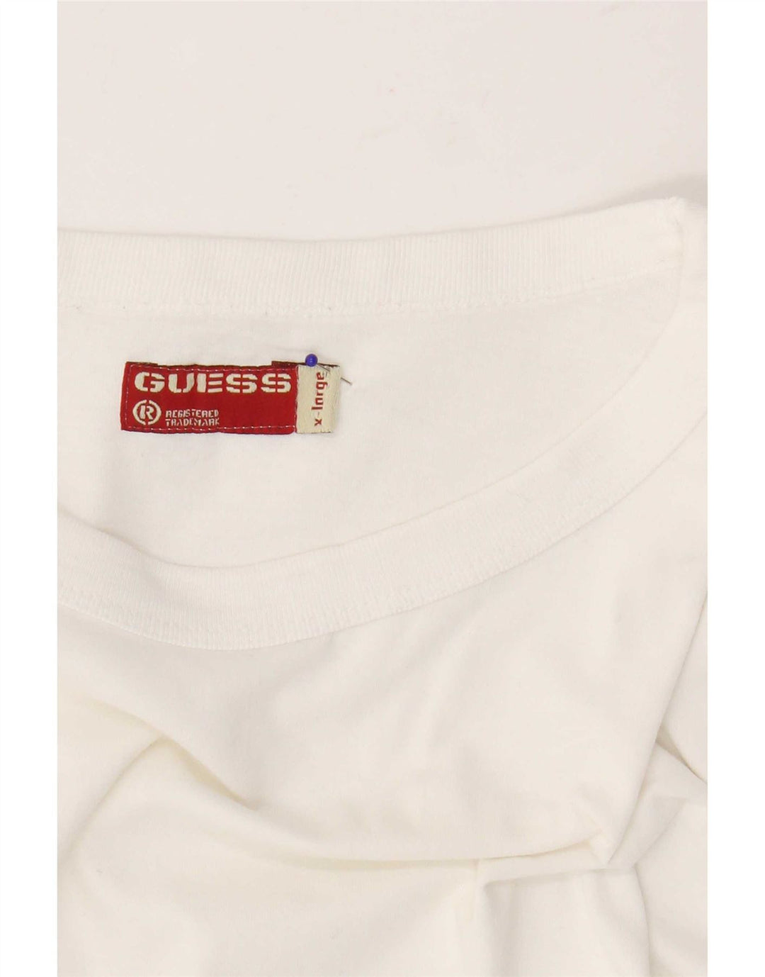 Guess Mens Slim Fit Top Long Sleeve XL White Cotton
