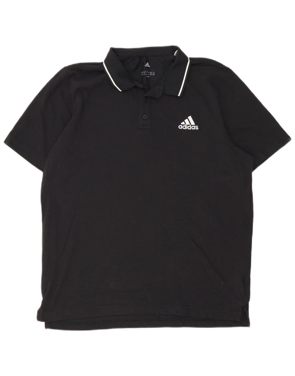 Polo Adidas Hombre Grande Algodón Negro