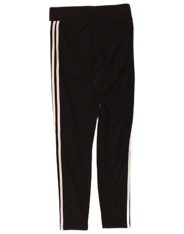 Adidas Womens Leggings UK 12 Medium Black Cotton