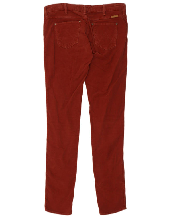 Wrangler Womens Courtney Skinny Corduroy Trousers W28 L32 Red Cotton