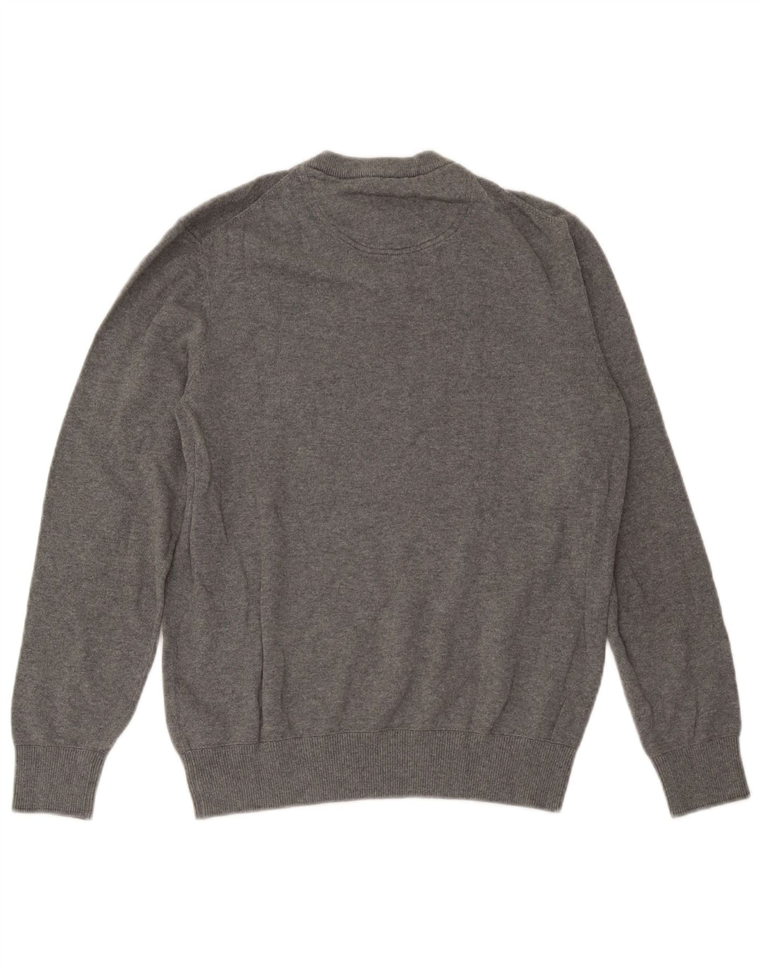 Timberland Mens V-Neck Jumper Sweater Small Grey Cotton