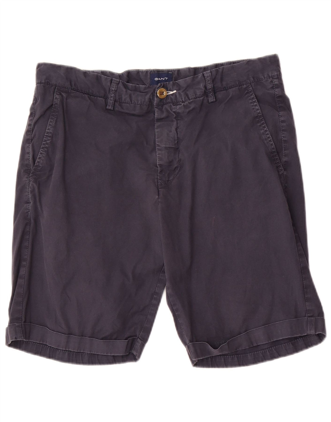 Gant Mens Chino Shorts W32 Medium Navy Blue Cotton