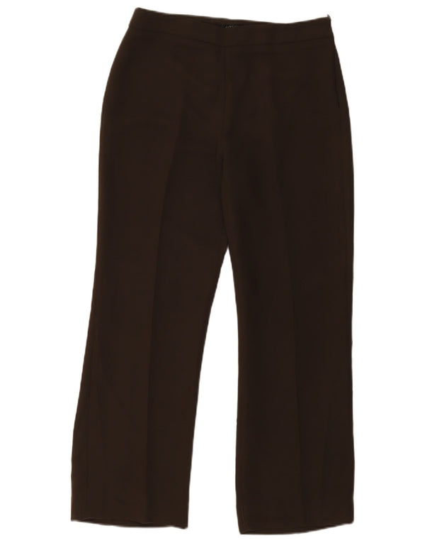Pantaloni casual dritti da donna Zara EU 40 Medium W30 L28 Poliestere marrone