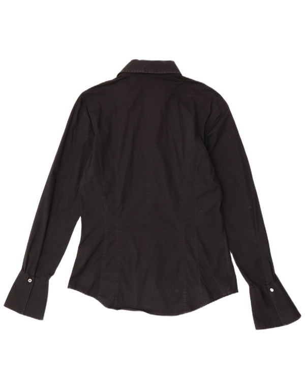 Camisa feminina Tommy Hilfiger EUA 12 grande algodão preto