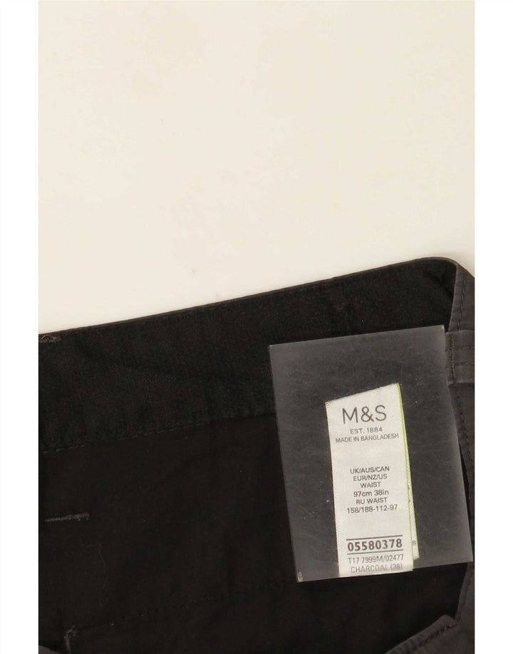 Marks & Spencer Mens Cargo Shorts XL W38 Grey Cotton