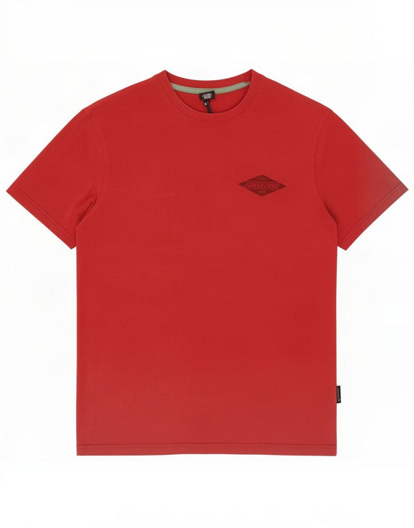 Camiseta gráfica masculina Santa Cruz Top médio algodão vermelho