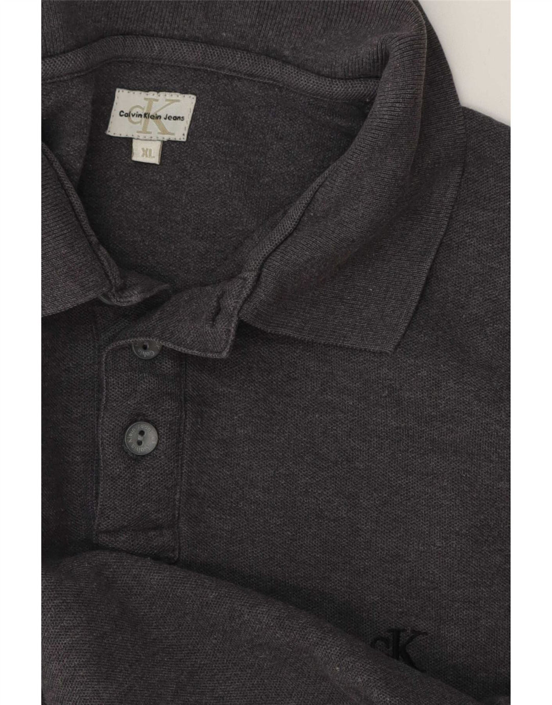 Calvin Klein Jeans Mens Polo Shirt XL Grey