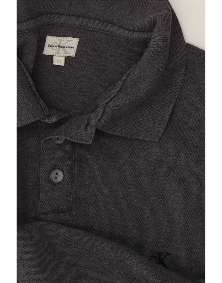 Calvin Klein Jeans Mens Polo Shirt XL Grey