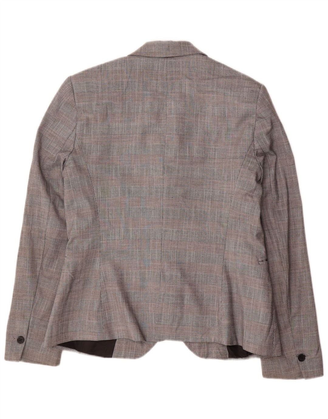 Giacca blazer a 1 bottone da donna Zara EU 40 Poliestere a quadri grigio medio