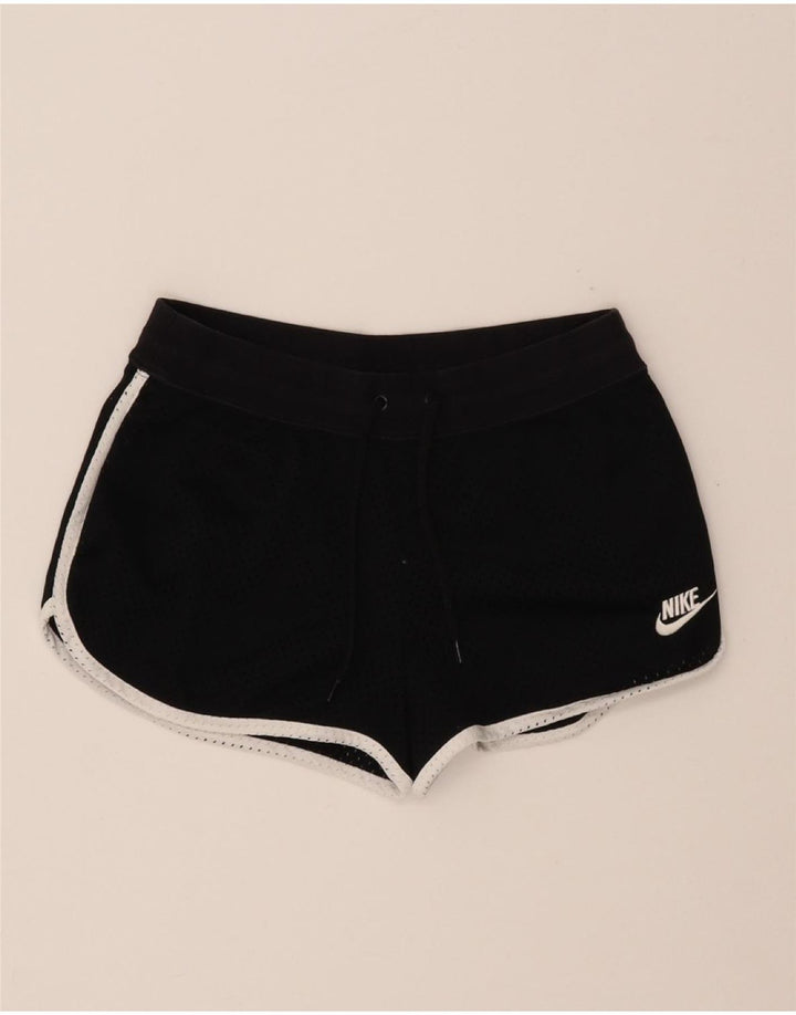NIKE Womens Sport Shorts UK 8 Small  Black Polyester Vintage Nike and Second-Hand Nike from Messina Hembry 