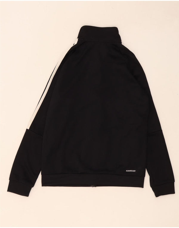 Adidas Boys Aeroready Tracksuit Topjakke 11-12 År Sort Polyester