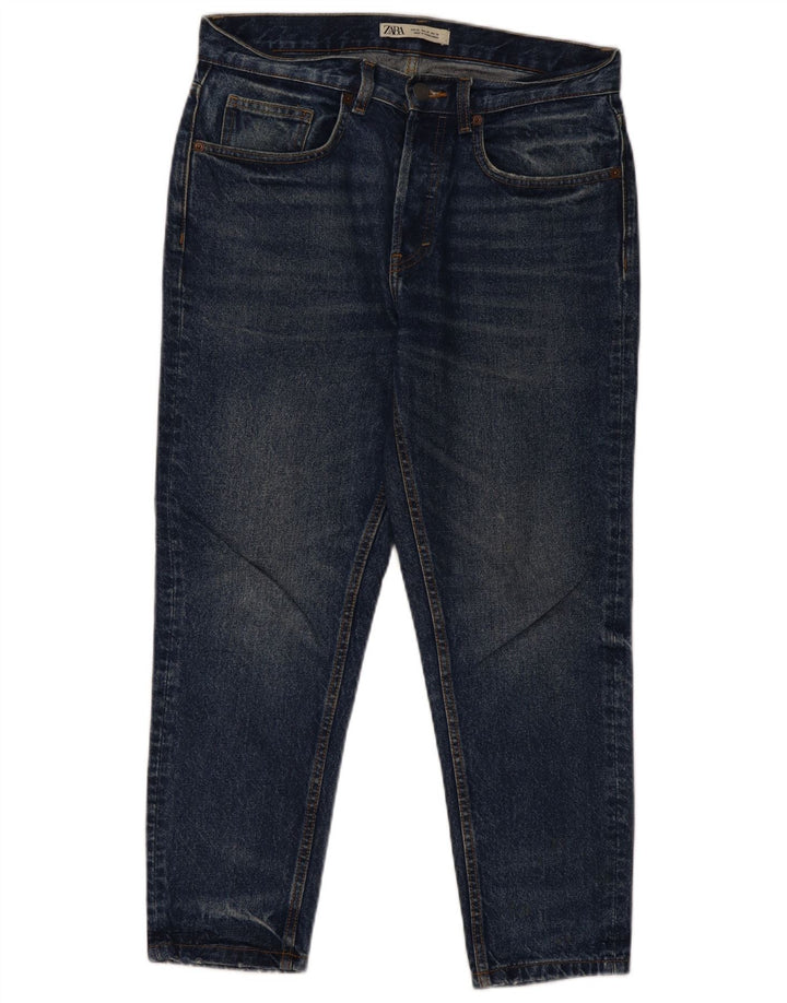 Zara Dame Slim Jeans EU 38 Small W30 L26 Blå Bomuld