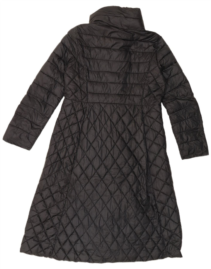 Intrend Womens Double Breasted Padded Coat UK 16 Large Black Polyester
