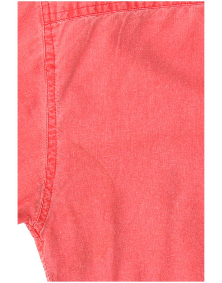 Vintage Mens Relaxed Fit Shirt Large Pink Cotton