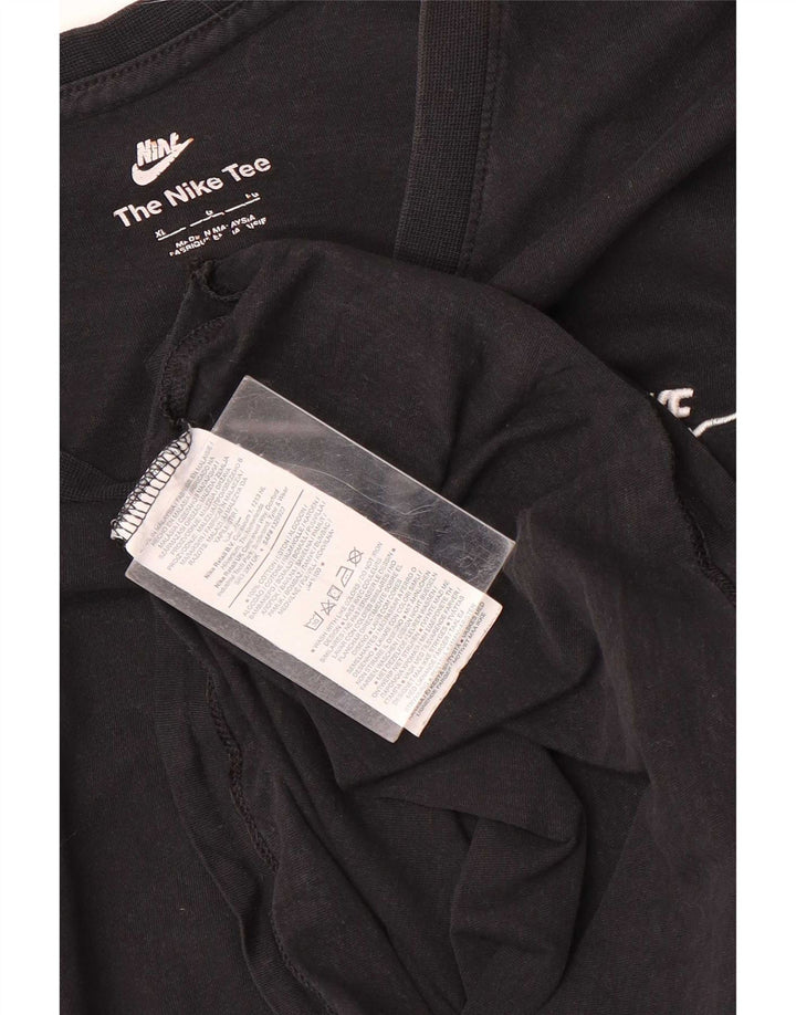 Nike Mens T-Shirt Top XL Black Cotton
