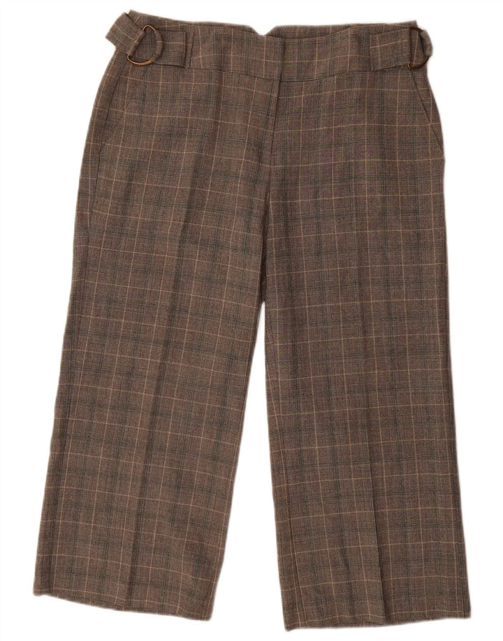 Женские капри Marks & Spencer UK 12 Medium W30 L23 Серые в клетку