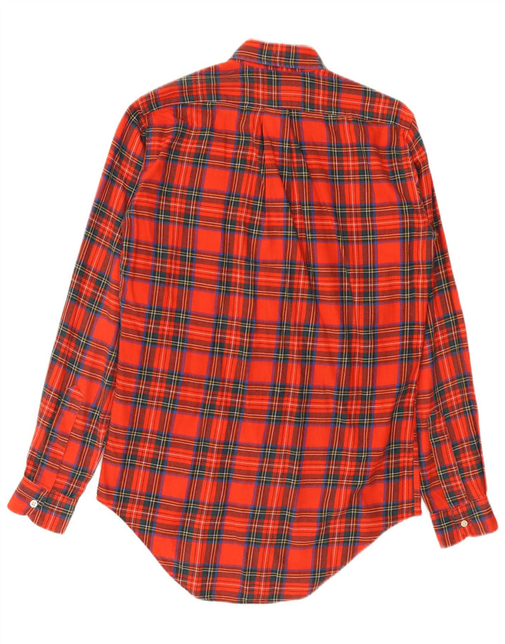 Camicia da uomo in flanella Alberto Aspesi XS in cotone a quadri rossi