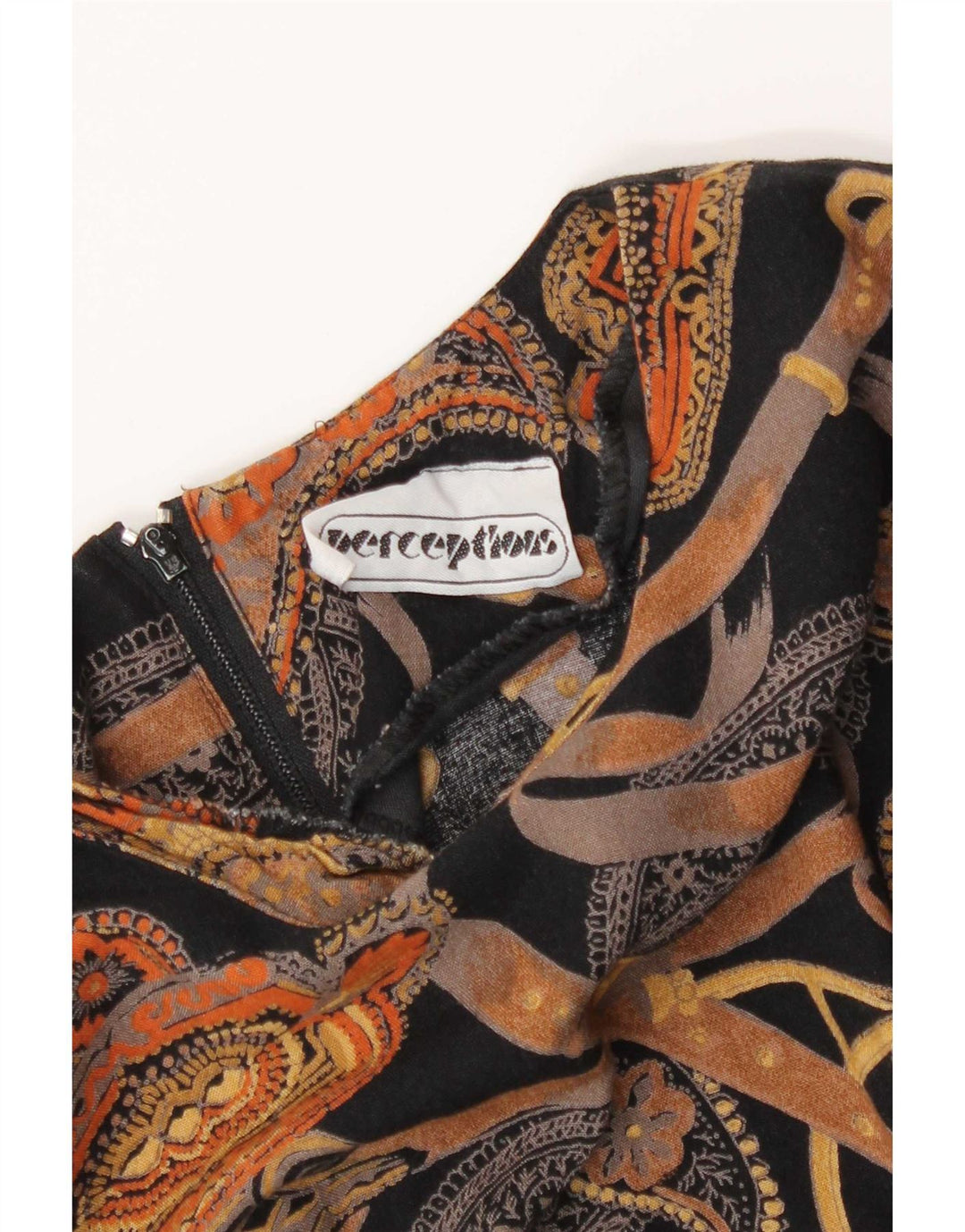 Abito tubino da donna con maniche a 3/4 Perceptions UK 8 Piccolo motivo cachemire nero