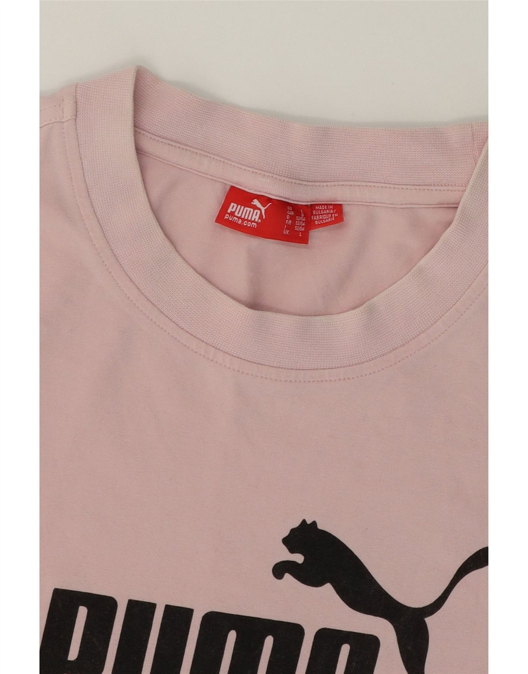 PUMA Mens Graphic T-Shirt Top Large Pink Cotton Vintage Puma and Second-Hand Puma from Messina Hembry 