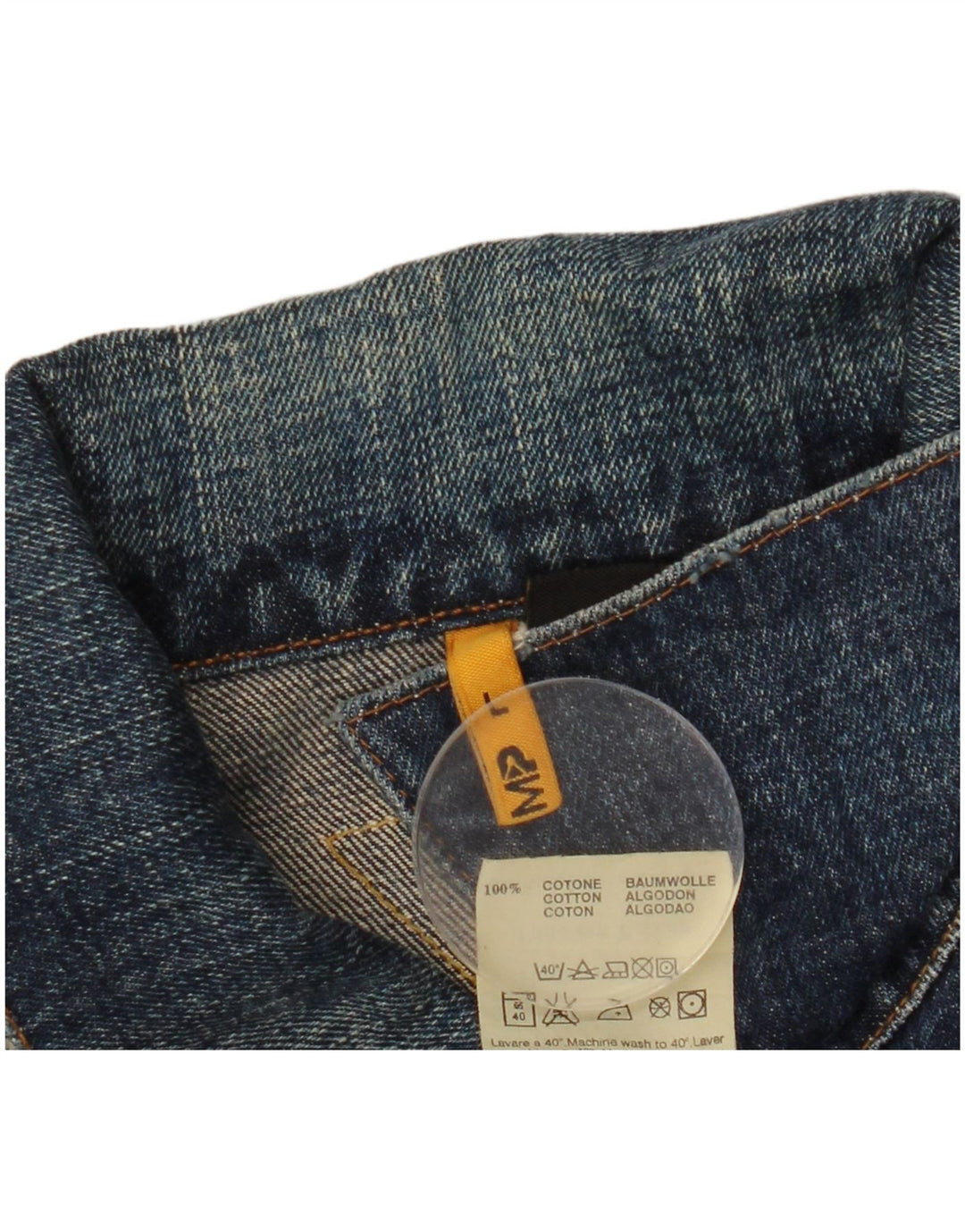Meltin' Pot Mens Denim Jacket Large Blue Cotton