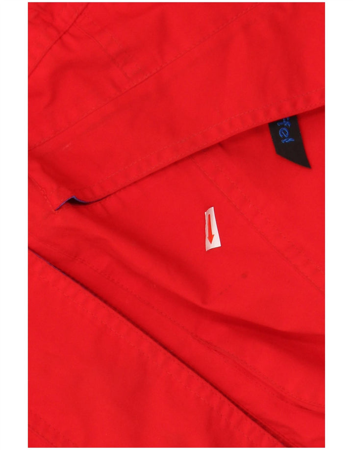 SCHOFFEL Impermeabile oversize da donna UK 10 Small Rosso Colourblock Poliestere