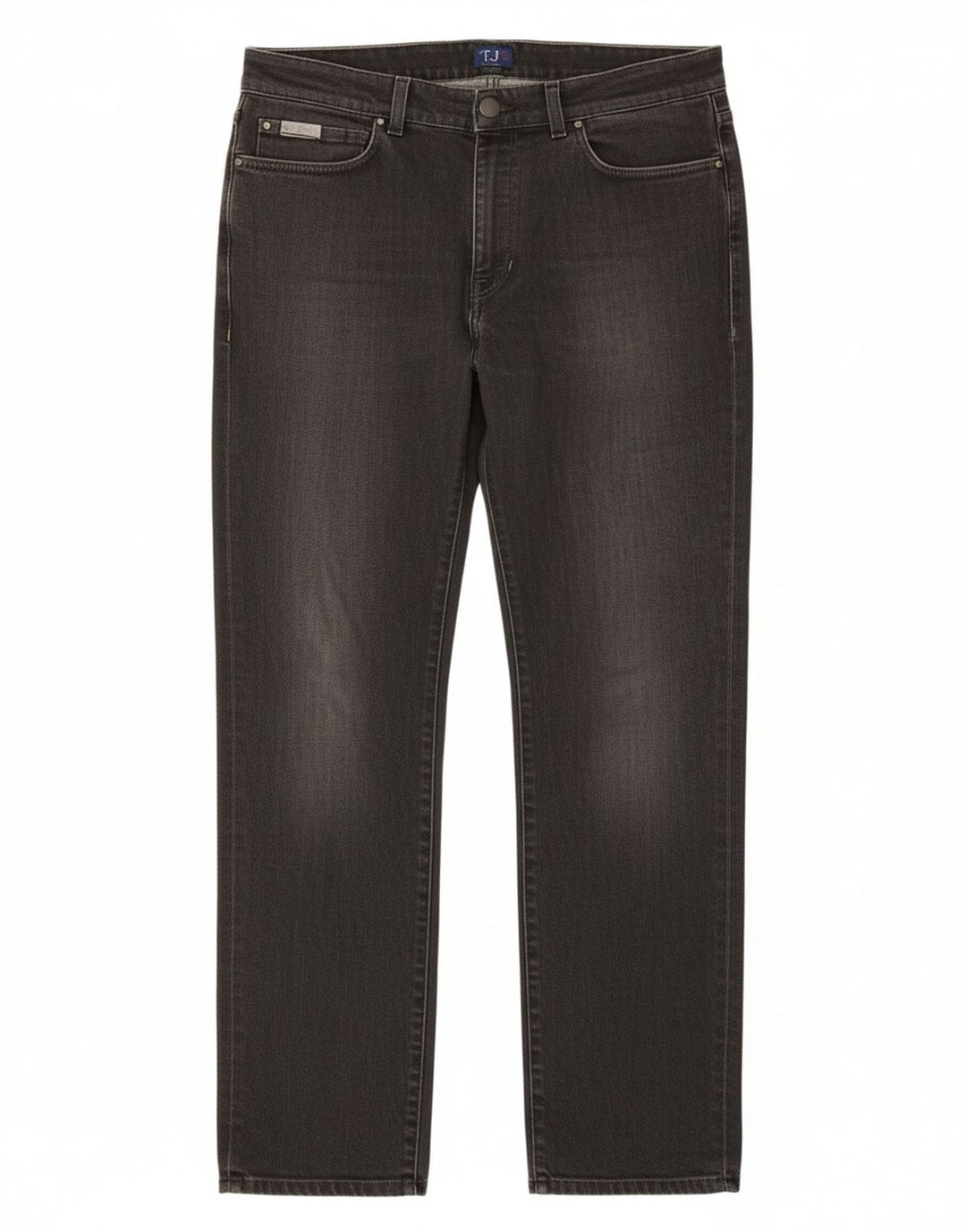 TRUSSARDI Mens Straight Jeans W34 L31 Black Cotton
