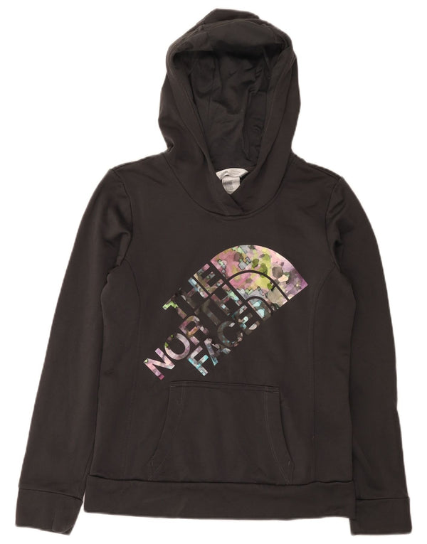 The North Face Womens Graphic Hoodie Jumper UK 10 Small Black Polyester