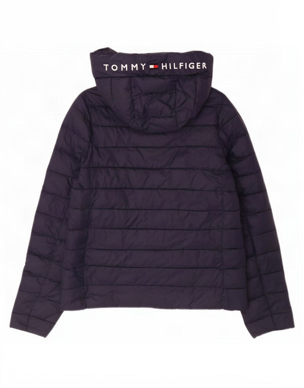 Damska ocieplana kurtka z kapturem i kapturem Tommy Hilfiger UK 14, średni granat