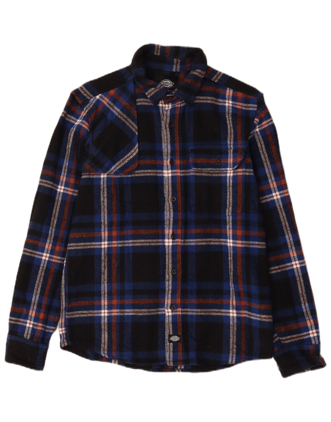 Koszula flanelowa męska Dickies, rozmiar mały, granatowa w kratę, bawełna