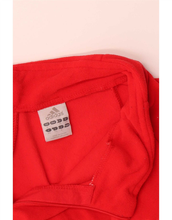 Giacca da ginnastica Adidas da donna con grafica pullover UK 8 piccola rossa