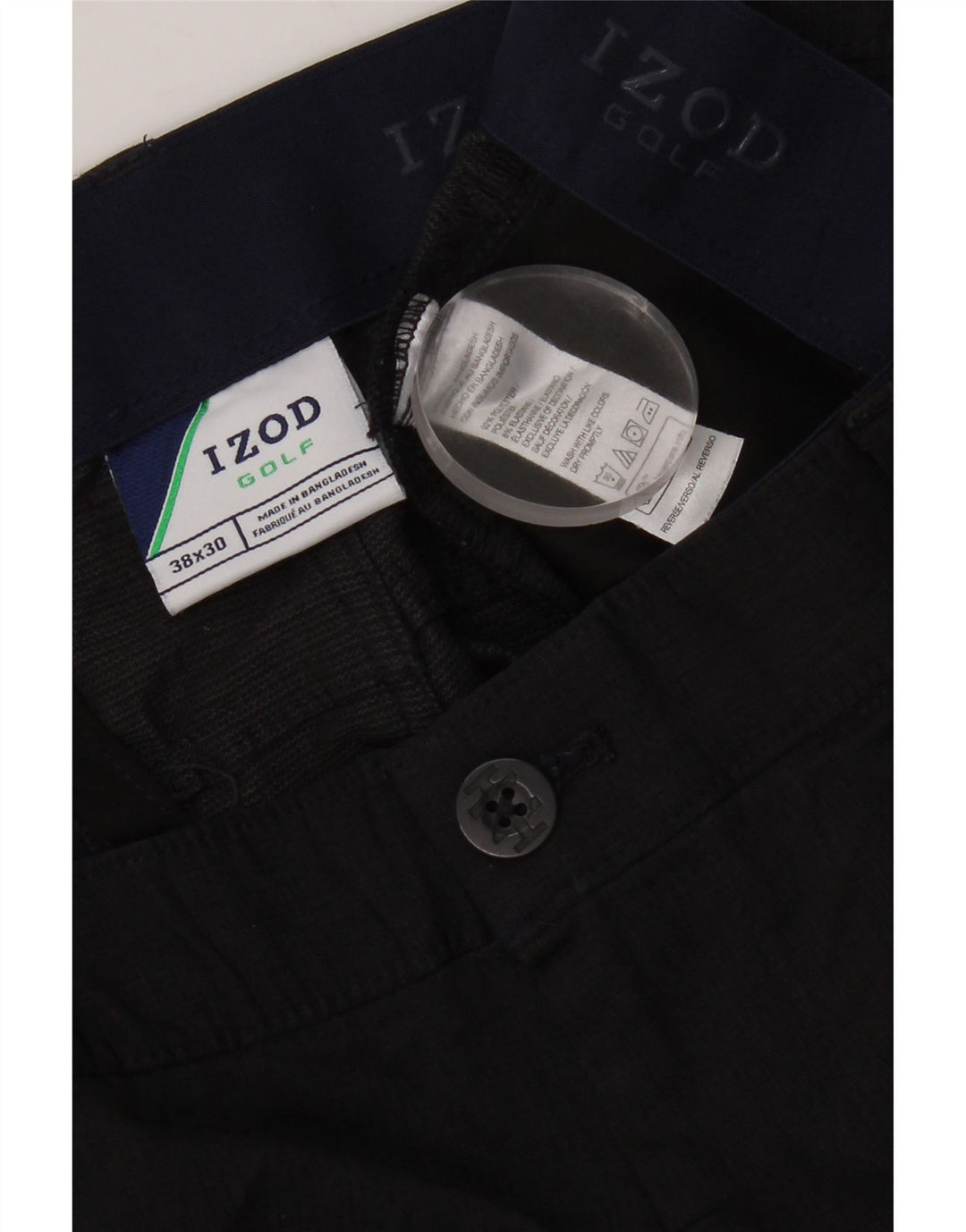 Izod Straight Casual Bukser til mænd W38 L26 Sort polyester