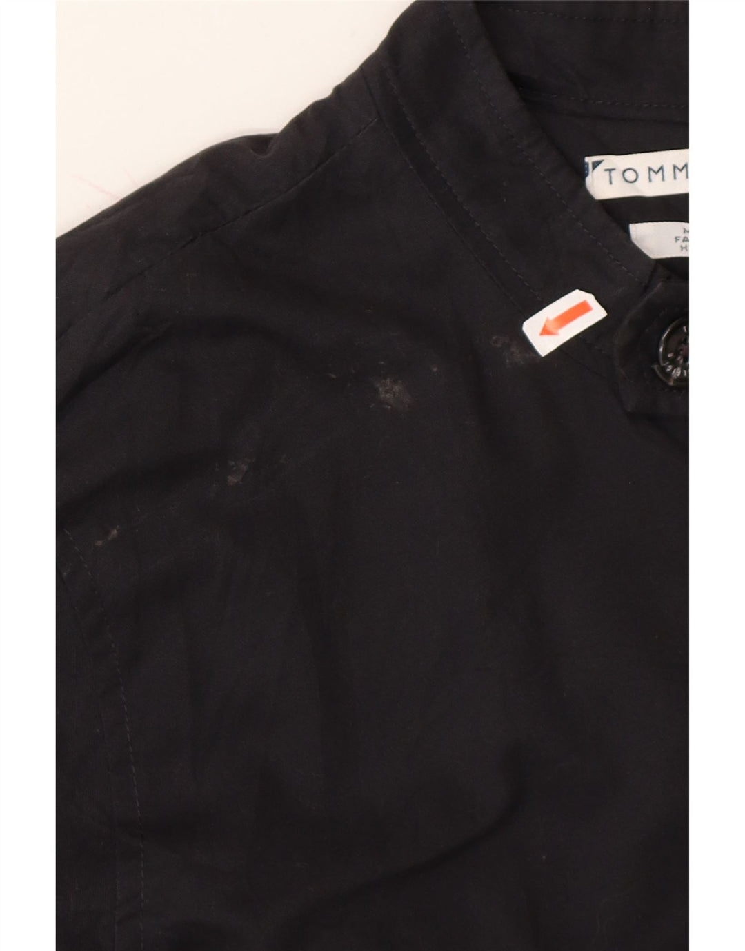TOMMY HILFIGER Womens Crop Bomber Jacket US 14 XL Black Cotton Vintage Tommy Hilfiger and Second-Hand Tommy Hilfiger from Messina Hembry 