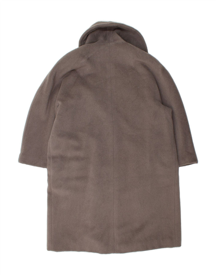 VINTAGE Womens Oversized Open Overcoat IT 44 Medium Grey Alpaca Wool