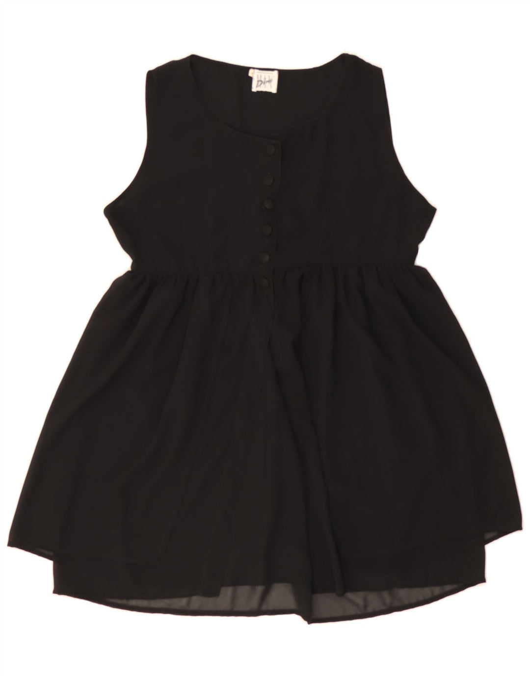 MAX DINE Womens See Through Sleeveless Bubble Dress UK 10 Small Black Vintage Max Dine and Second-Hand Max Dine from Messina Hembry 