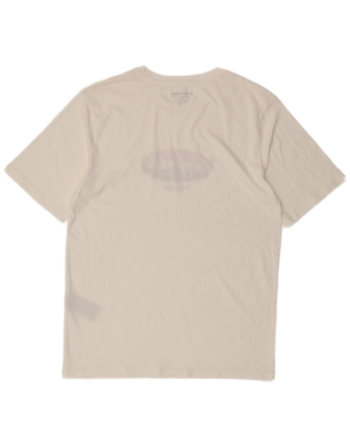 JACK & JONES Mens Graphic T-Shirt Top Small White Cotton