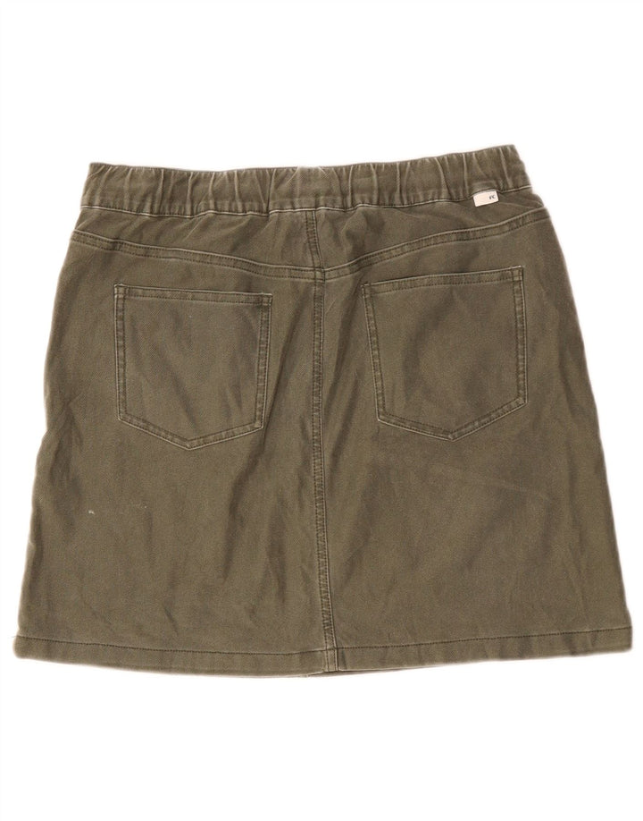 French Connection Damen Minirock W30 Medium Khaki Baumwolle