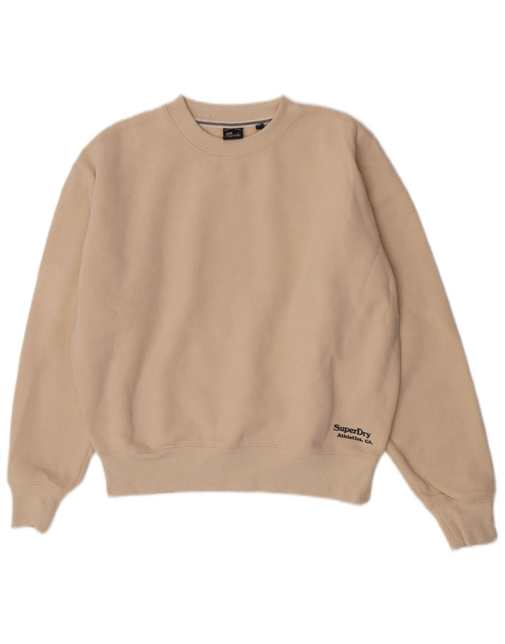 Superdry Damen-Sweatshirt in Übergröße, Größe S, Beige, Baumwolle