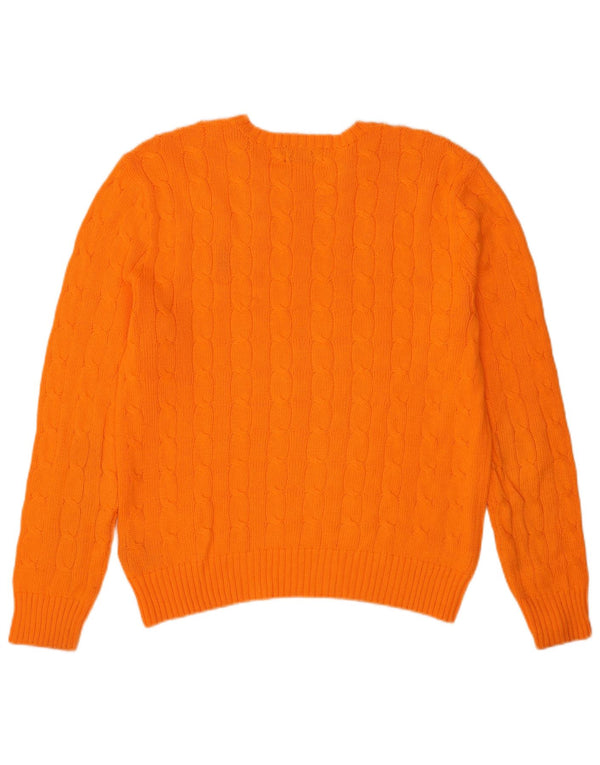 Polo Ralph Lauren Herre sweater med rund hals, medium orange bomuld