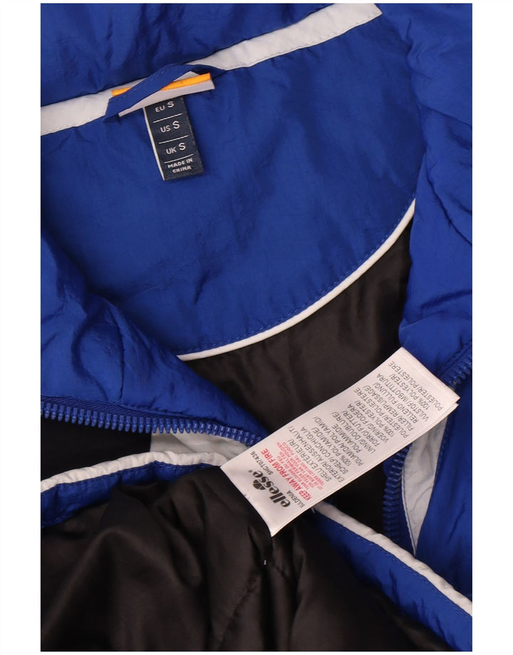 Ellesse Veste coupe-vent pour homme UK 36 Small Bleu Colorblock Polyamide
