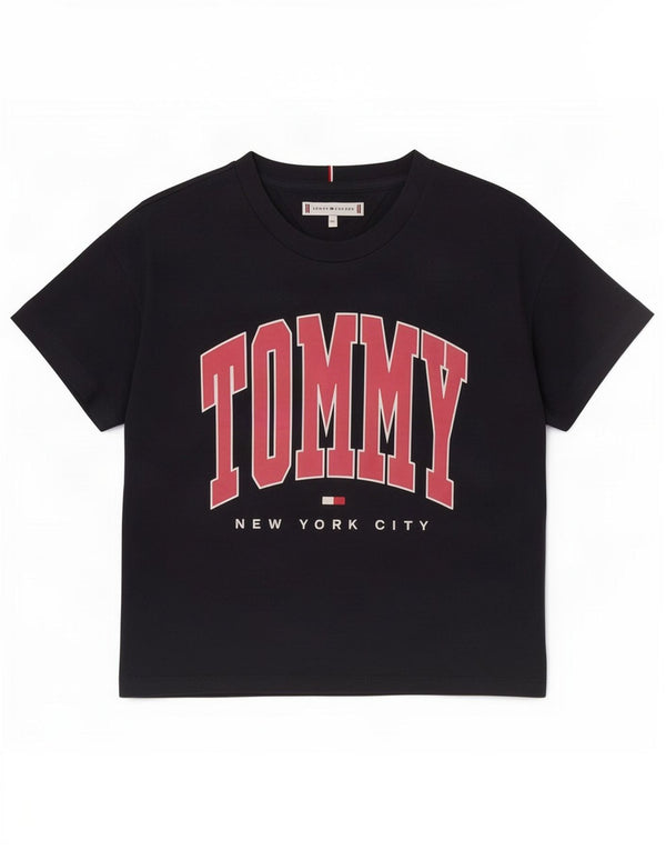 T-shirt grafica per ragazze Tommy Hilfiger Top 11-12 anni blu navy