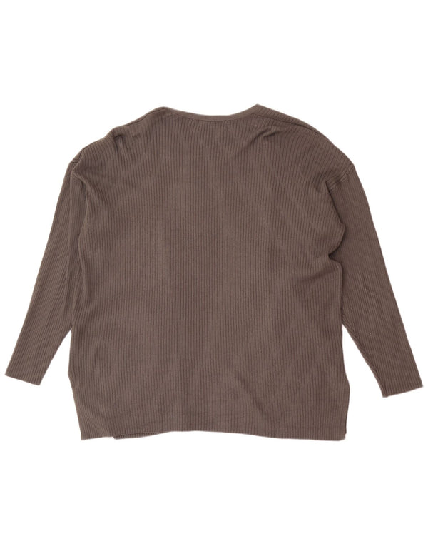 Marks & Spencer Womens Relaxed Fit Cardigan Sweater UK 14 Large Grey
