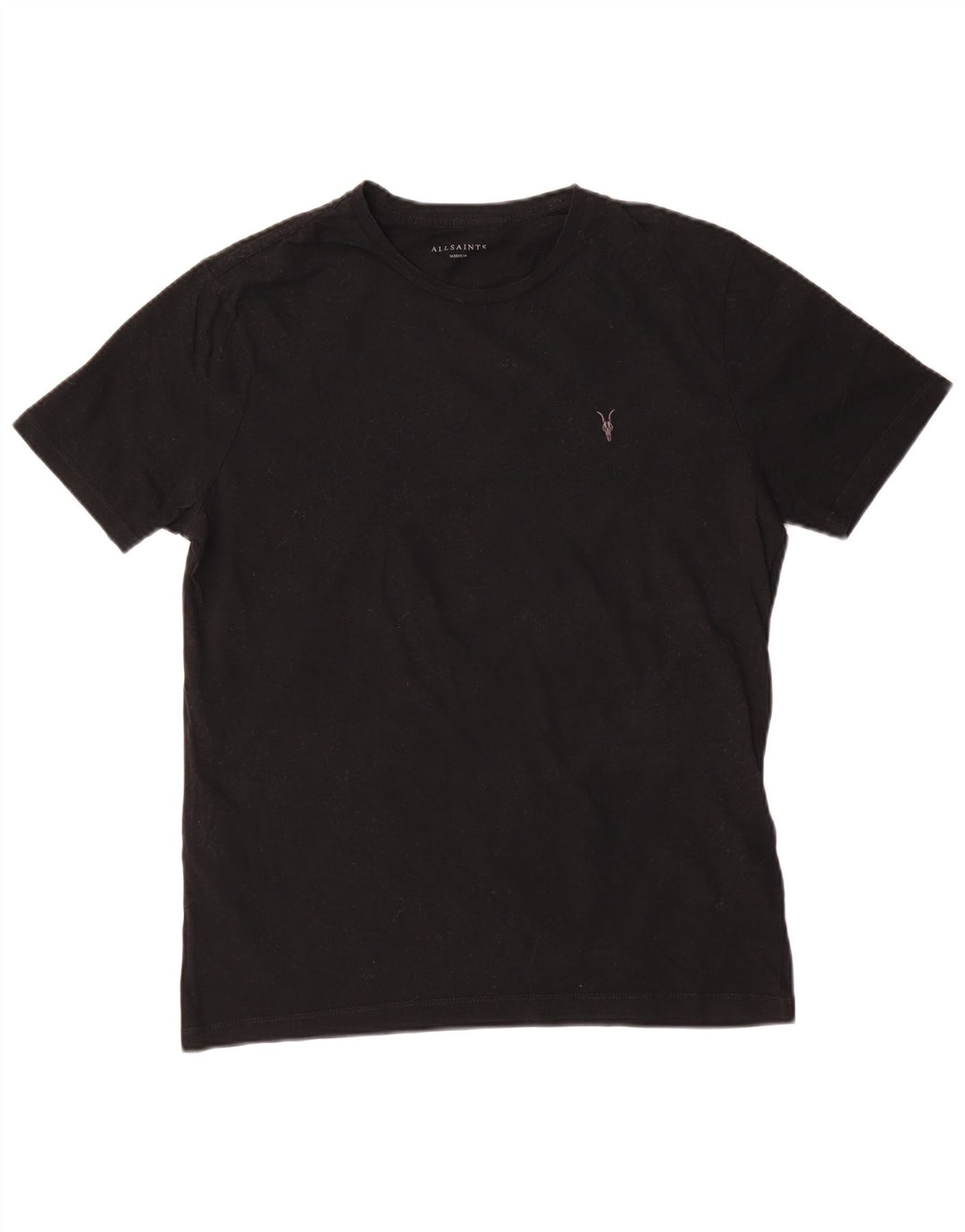 All Saints Herre T-Shirt Top Medium Sort Bomuld