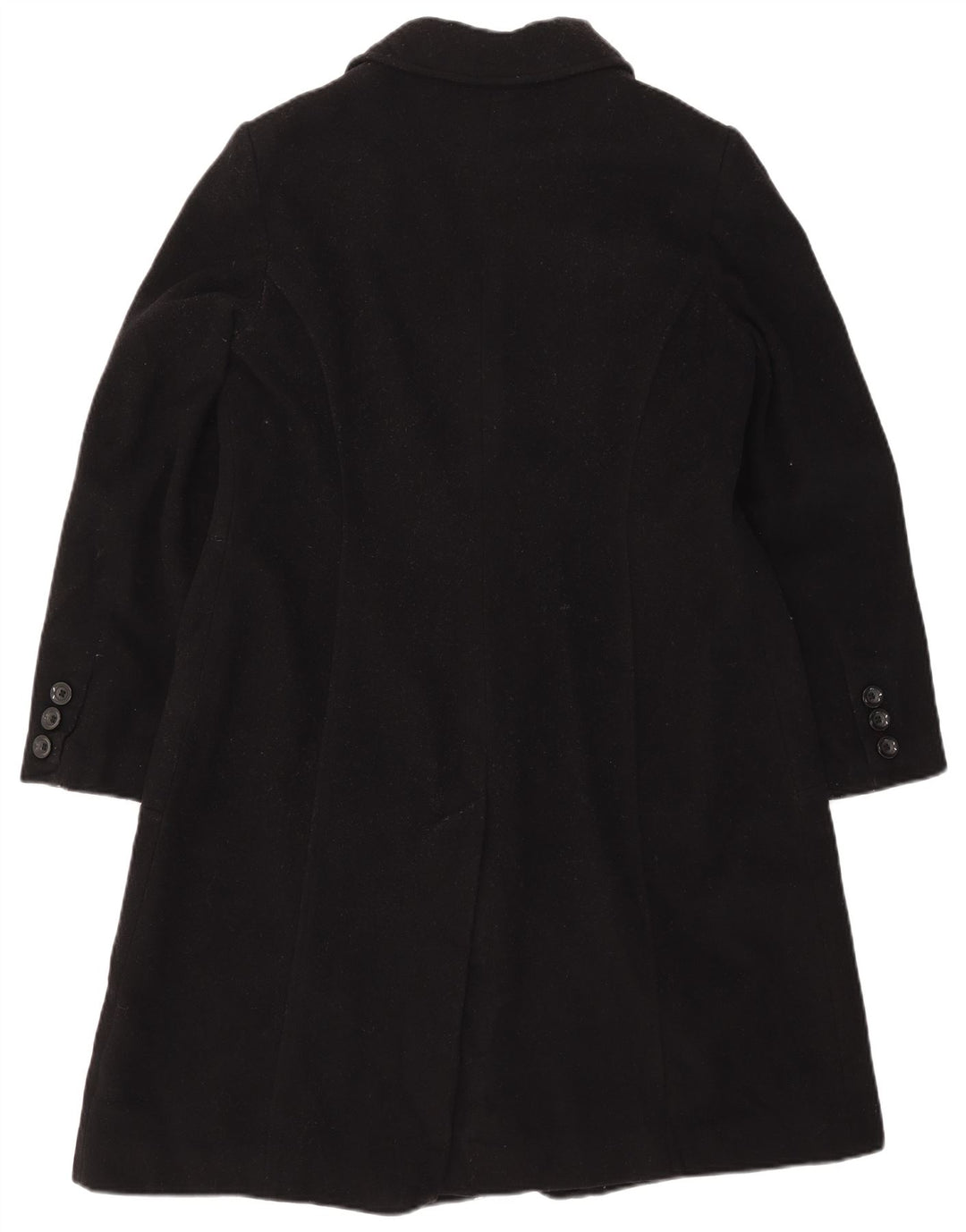 Marks & Spencer Womens Overcoat UK 16 Large  Black Wool
