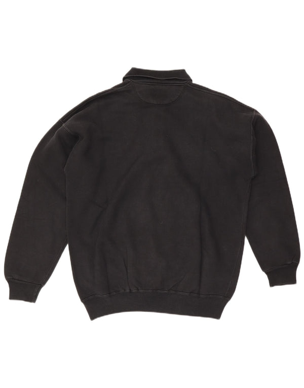 Rifle Mens Polo Neck Sweatshirt Jumper Large Black Cotton